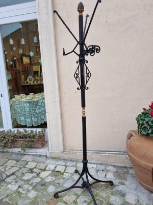 Large Wrought Iron Coat Rack 1980s for sale at Pamono