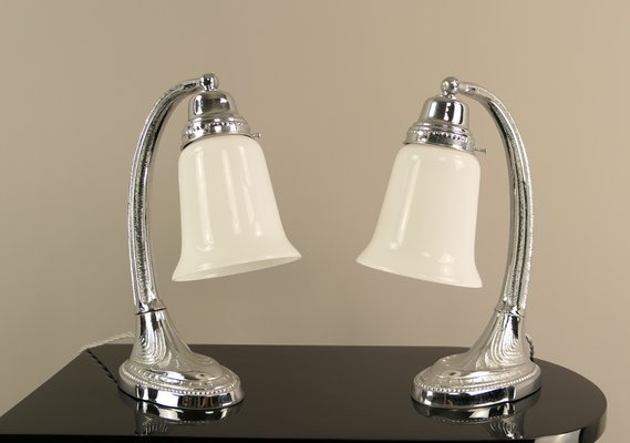 Viennese Bedside Lamps 1910s Set of 2