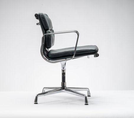 EA208 Soft Pad Desk Chair in Aston Green Laurel Leather by Charles