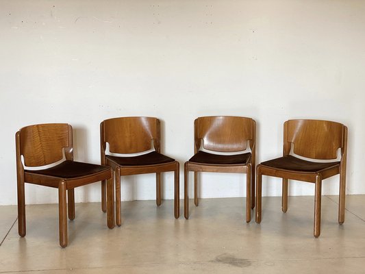 Model 122 Chairs by Vico Magistretti for Cassina, 1967, Set of 4