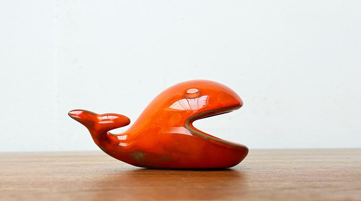 Ceramic Whale Figurine Ashtray from Ceramica D'Arte, Salerno