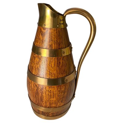 Vintage Oak Jug by Gerard Lafitte, 1930s for sale at Pamono