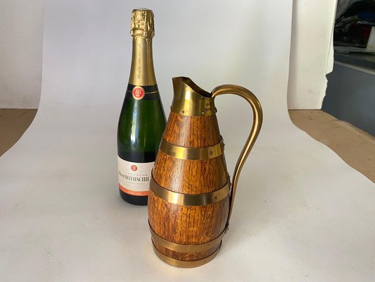 Vintage Oak Jug by Gerard Lafitte, 1930s for sale at Pamono