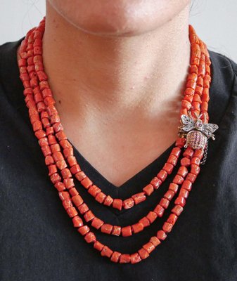 Coral and Mother of Pearls Necklace, Red Coral Choker, Gemstone Necklace,  Ukraine Jewellery, Genuine Pearls, Twisted Necklace, Summer Choker - Etsy | Coral  jewelry set, Orange coral jewelry, Red coral jewellery