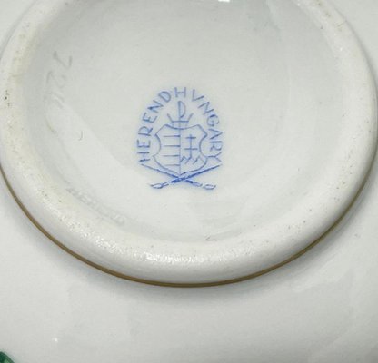 食器 HERENDHVNGARY HANDPAINTED Vintage Herend Hungary Queen Victoria Oval Tray, Hand Painted
