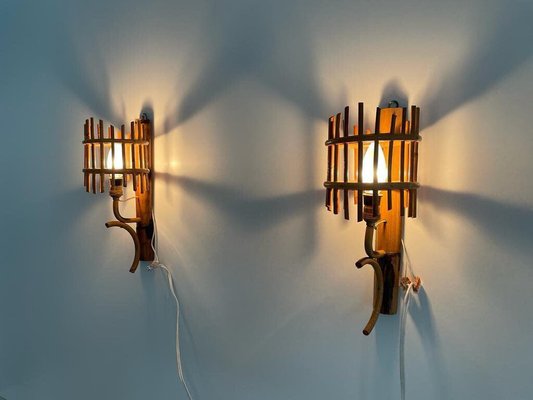 Bamboo sconce deals