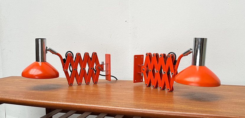 Mid-Century German Space Age Scissor Wall Lamp from Hustadt