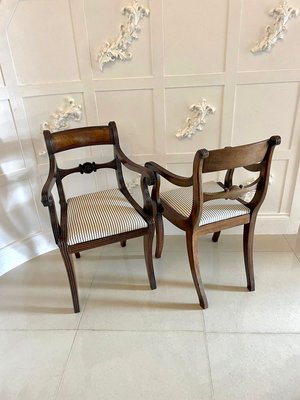 Antique Regency Mahogany Dining Chairs 1830 Set of 8 for sale at