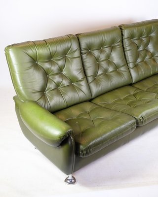3 Seater Sofa In Dark Green Leather