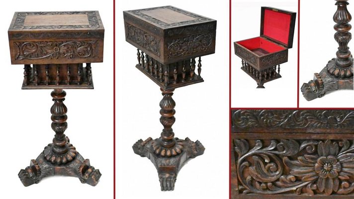 Wooden carving teapoy deals
