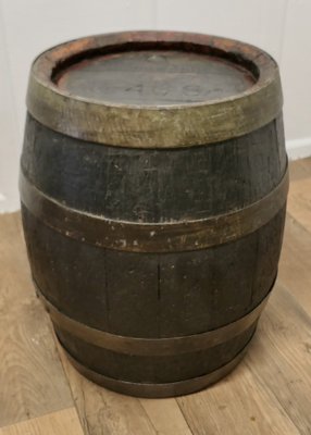 Antique Oak Brewery Barrel, Table, Log Bin or Christmas Tree