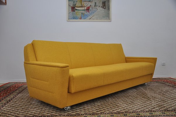 Sofá Cama Amarillo Años 70 En Venta