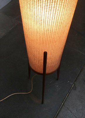 Mid-Century Teak Rocket Tripod Floor Lamp, 1960s for sale at Pamono