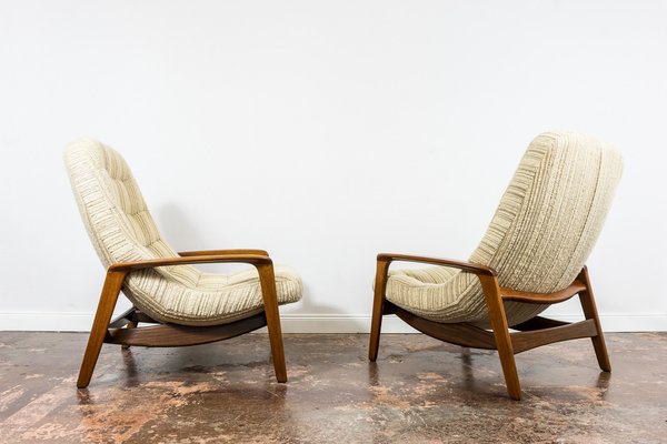 Scoope Lounge Chairs attributed to R. Huber 1960s Set of 2 for