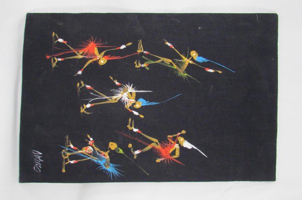 African Red & Black Artworks, 1950s , Set of 4 for sale at Pamono