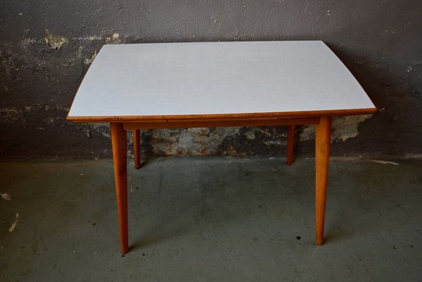 Vintage Formica Table with Compass Legs 1960s