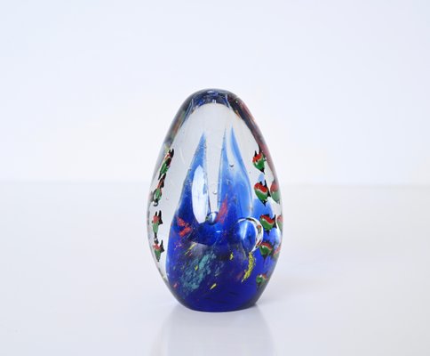 Cenedese Artistic Handmade Egg Aquarium Murano Glass Sculpture