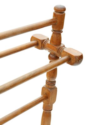 Antique Victorian White Painted Pine Towel Rack/Rail