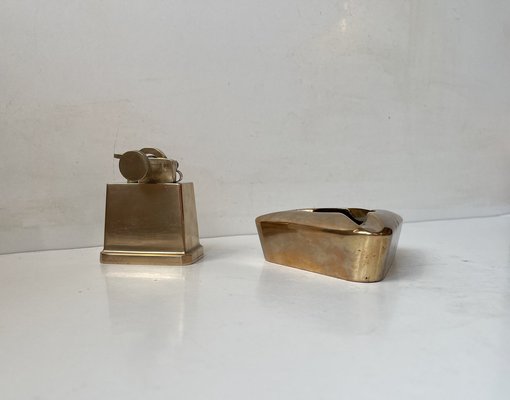 Art Deco Zigarettenanzünder & Aschenbecher aus Bronze, 1930er, 2er Set bei  Pamono kaufen