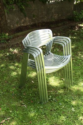 Vintage Spanish Metal Chair by Jorge Pensi for Amat 3, 1980s for