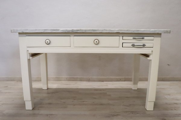 Italian Pasta Table with Marble Top and Accessories, 1934s for sale at Pamono