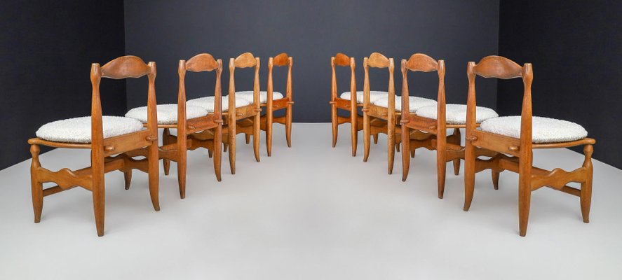 Set 6 sedie con schienale curvato in legno rovere, B&B Italia