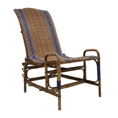 Vintage Rattan Chaise Lounge