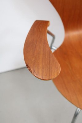 3207 Chair Armchair in Teak by Arne Jacobsen for Fritz Hansen Rar