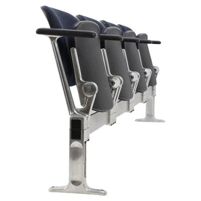 Vintage Aluminum Four Seater Bench By Giancarlo Piretti For