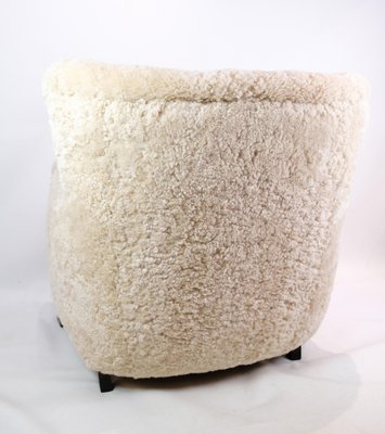 Jupiter 33.5 High Back Wide Faux Shearling Lounge Lounge Chair