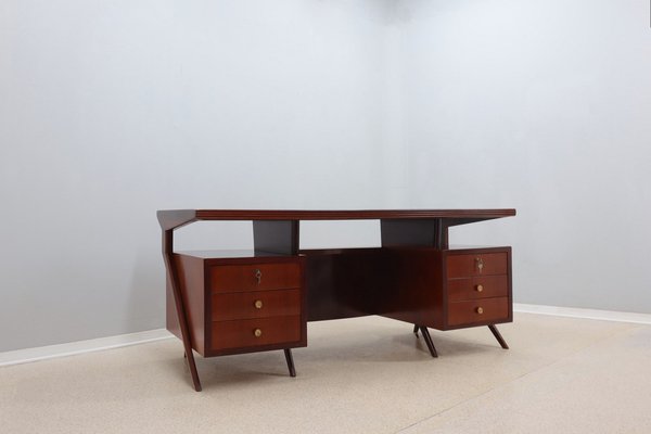 Curved mid century desk discount