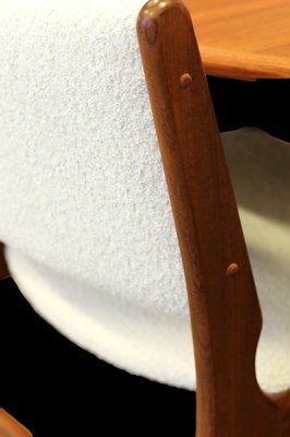 Model 89 Chair in Teak and Bouclé by Erik Buch, 1960s for sale at