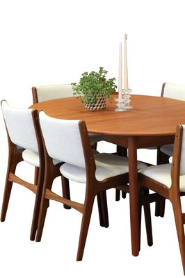 Model 89 Chair in Teak and Bouclé by Erik Buch, 1960s for sale at