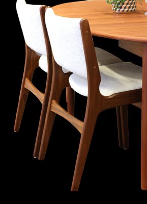 Model 89 Chair in Teak and Bouclé by Erik Buch, 1960s for sale at