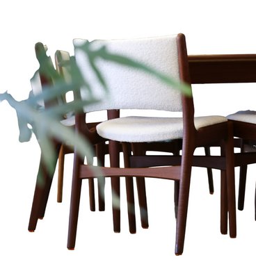 Model 89 Chair in Teak and Bouclé by Erik Buch, 1960s for sale at