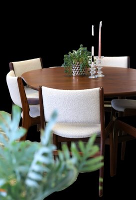 Model 89 Chair in Teak and Bouclé by Erik Buch, 1960s for sale at