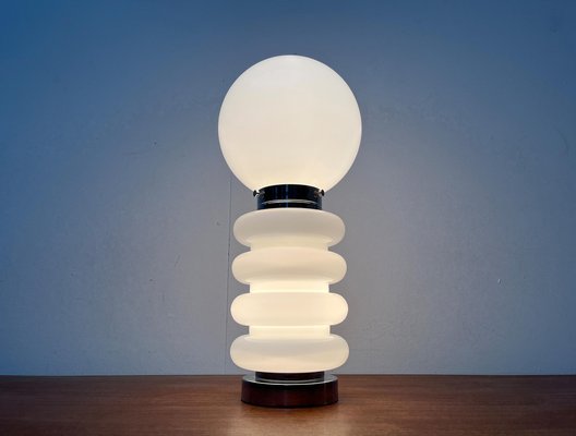Mid Century Space Age Glass Table Lamp by Carlo Nason for JBS 1960s