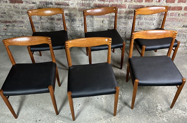 Vintage Scandinavian Chairs in Teak by W.H. Klein for Bramin
