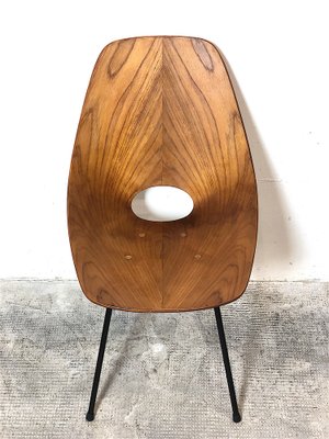 Curved Plywood Chair attributed to Vittorio Nobili for Brothers