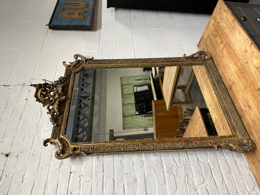 Specchio da parete grande vintage in vendita su Pamono