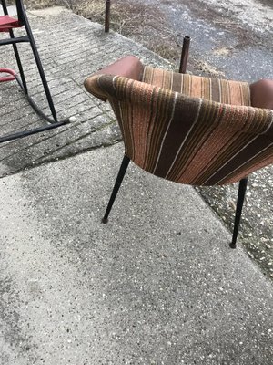 Vintage metal 2024 lounge chair