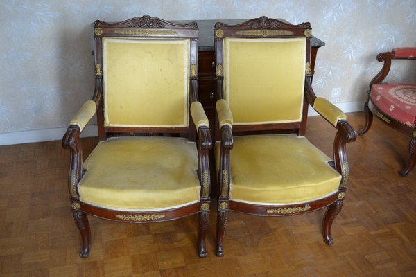 Louis XVI Salon Chairs and Sofa, Set of 7 for sale at Pamono