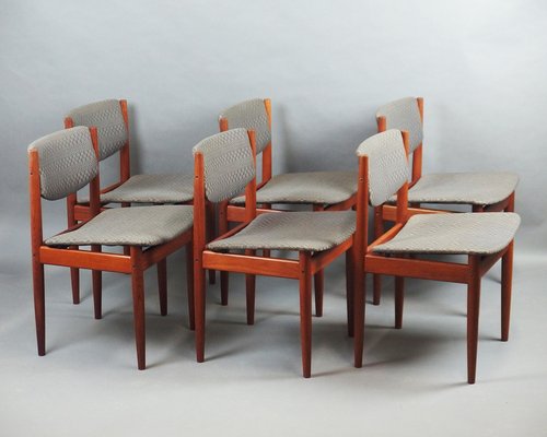 Model 197 Dining Chairs by Finn Juhl for France & Søn