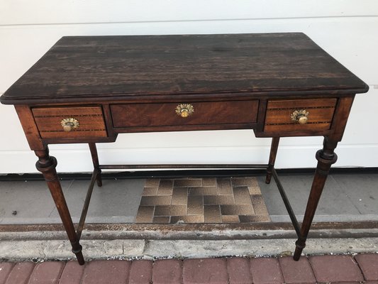 Dark wood 2024 vintage desk