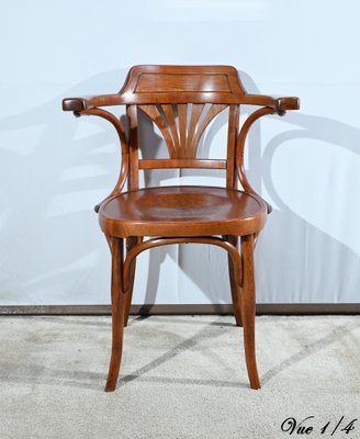 Early 20th Century Beech Desk Armchair from J&J Kohn, 1890s for