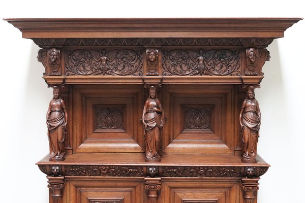 Large 19th Century Dutch Renaissance Revival Cabinet in Walnut