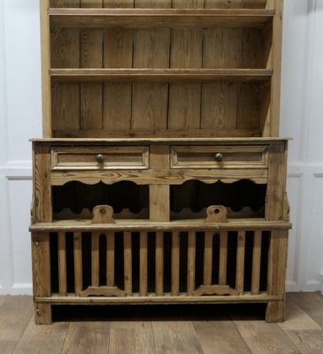 19th Century Irish Rustic Pine Chicken Hutch Dresser for sale at