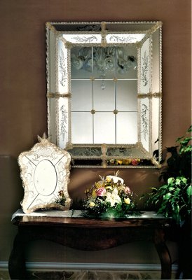 Antiqued Murano Glass Mirror