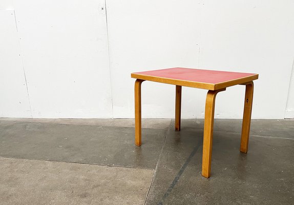 Mid-Century Red Dining Table or Desk by Alvar Aalto for Artek