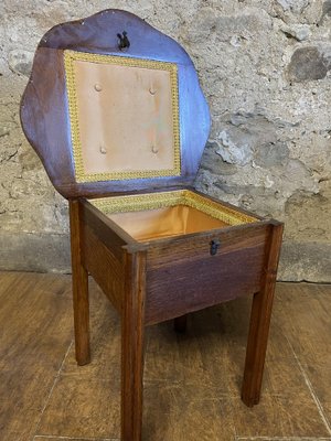 wood sewing box brown